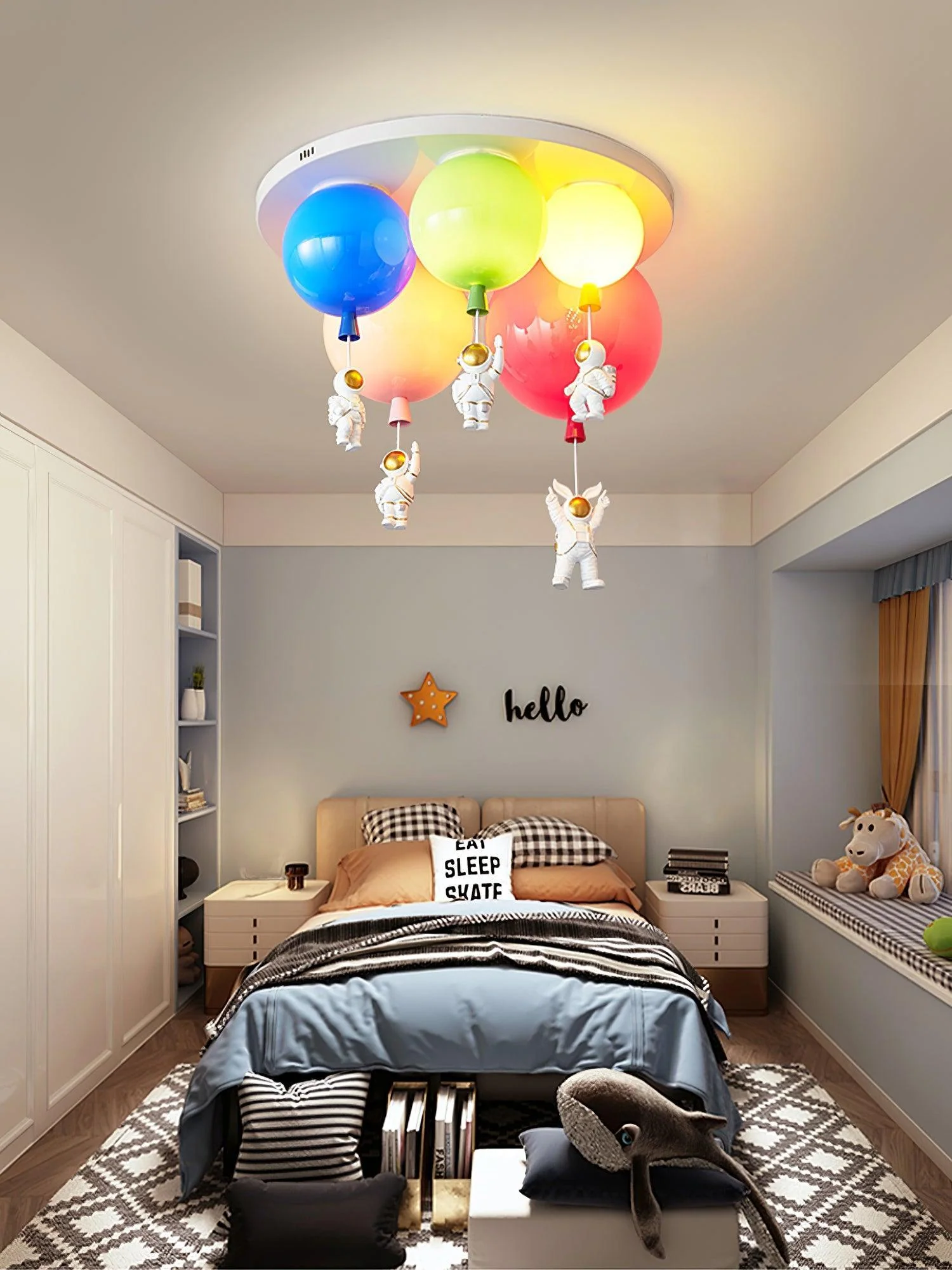 Lustra Ceiling Lamp Astronaut Glossy Balloon for Kid's Room - Image 13