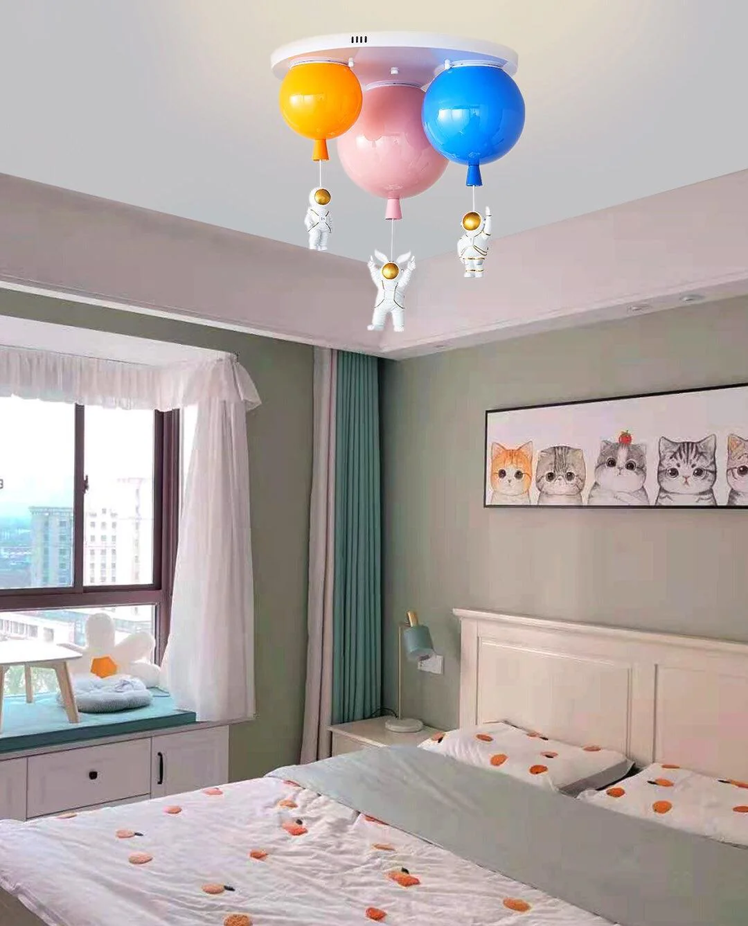 Lustra Ceiling Lamp Astronaut Glossy Balloon for Kid's Room - Image 3