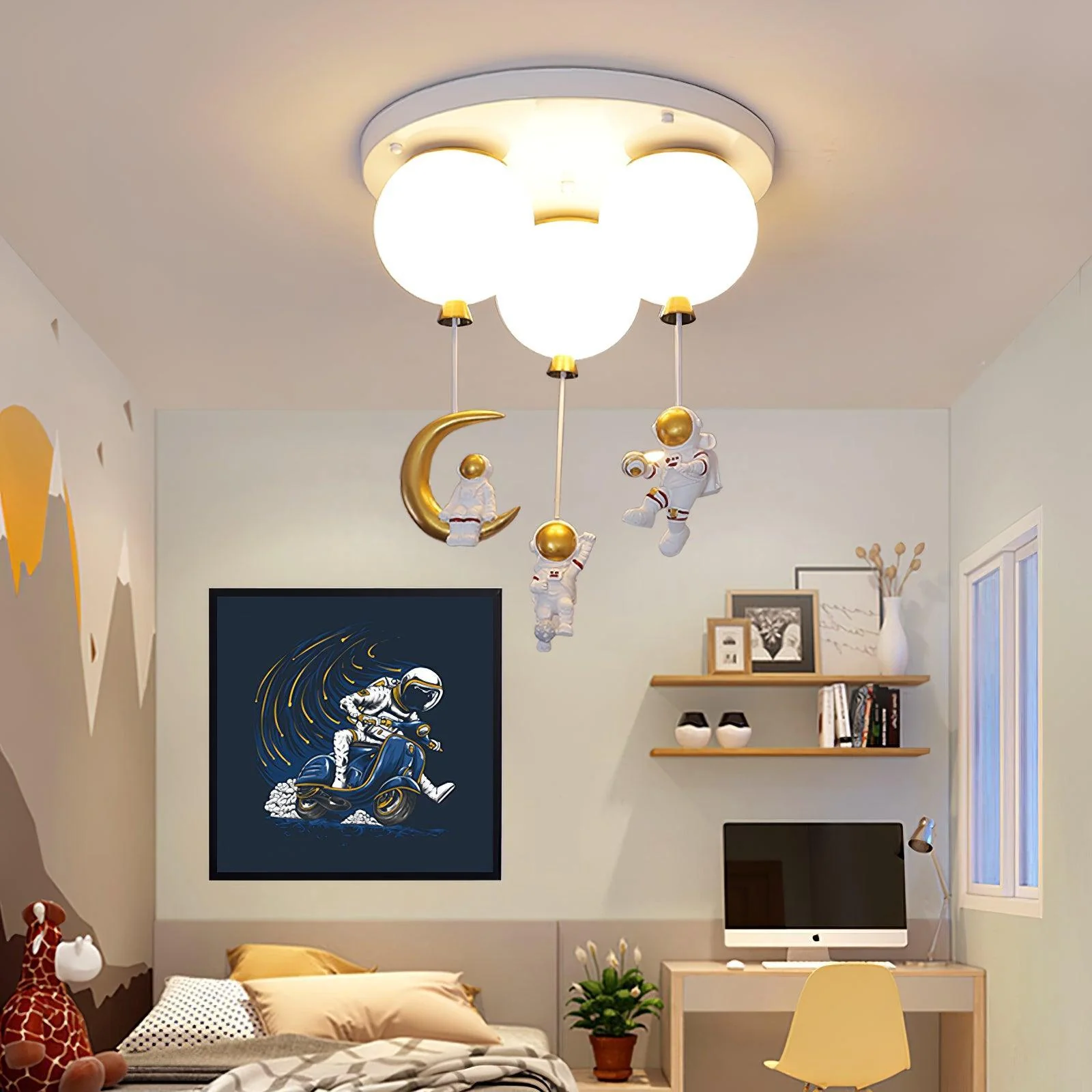 Lustra Ceiling Lamp Astronaut Glossy Balloon for Kid's Room - Image 42