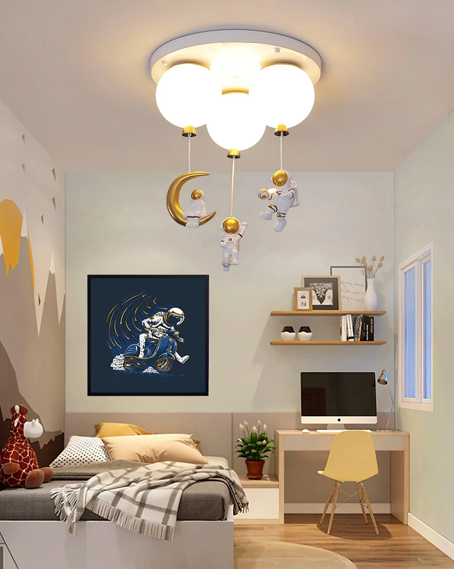 Lustra Ceiling Lamp Astronaut Glossy Balloon for Kid's Room - Image 49