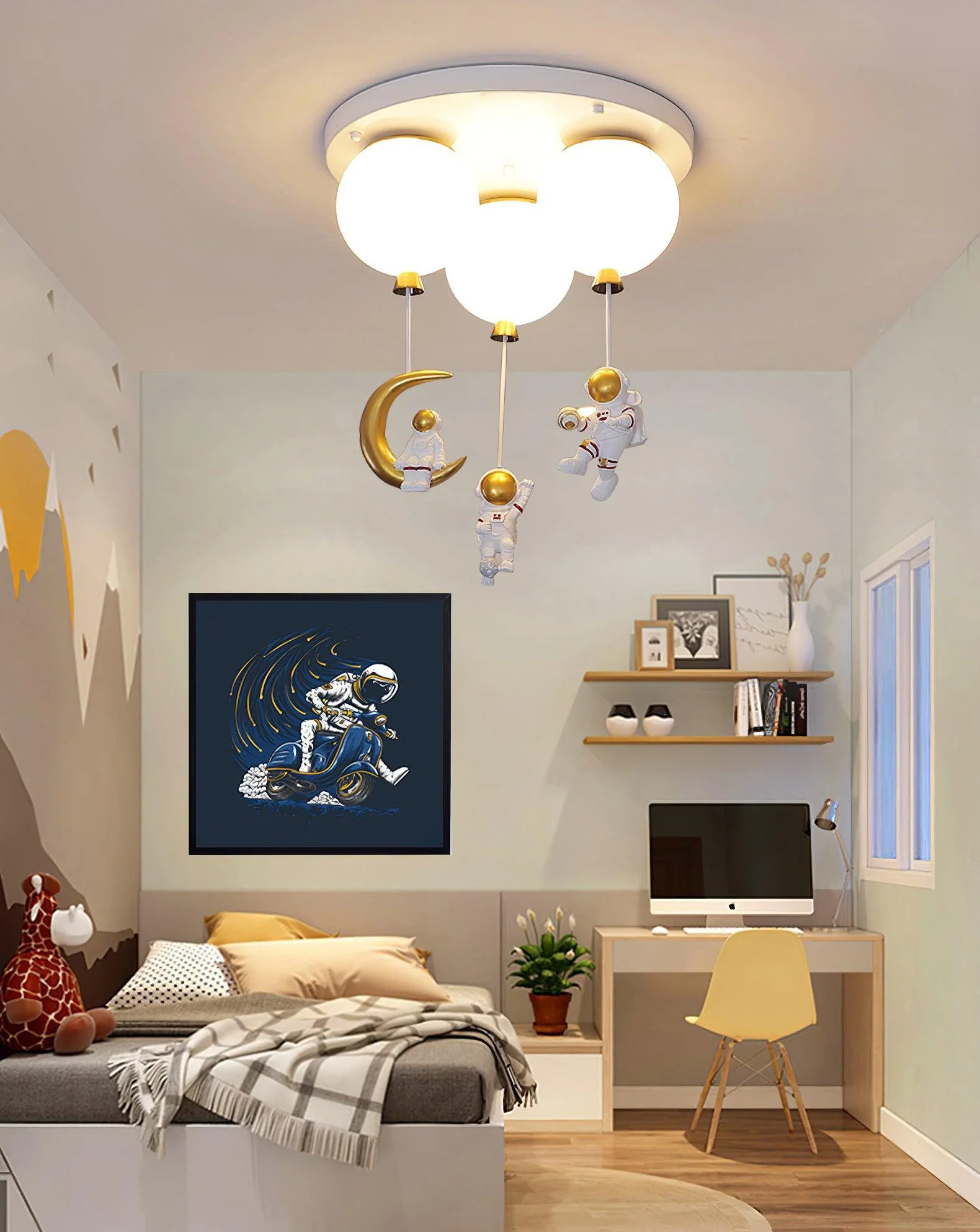 Lustra Ceiling Lamp Astronaut Glossy Balloon for Kid's Room - Image 5