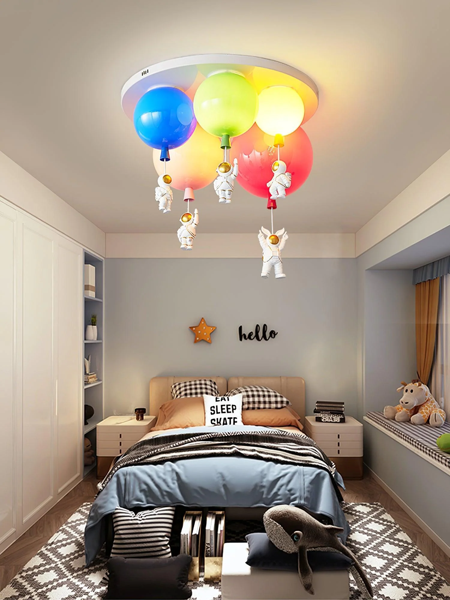 Lustra Ceiling Lamp Astronaut Glossy Balloon for Kid's Room - Image 6