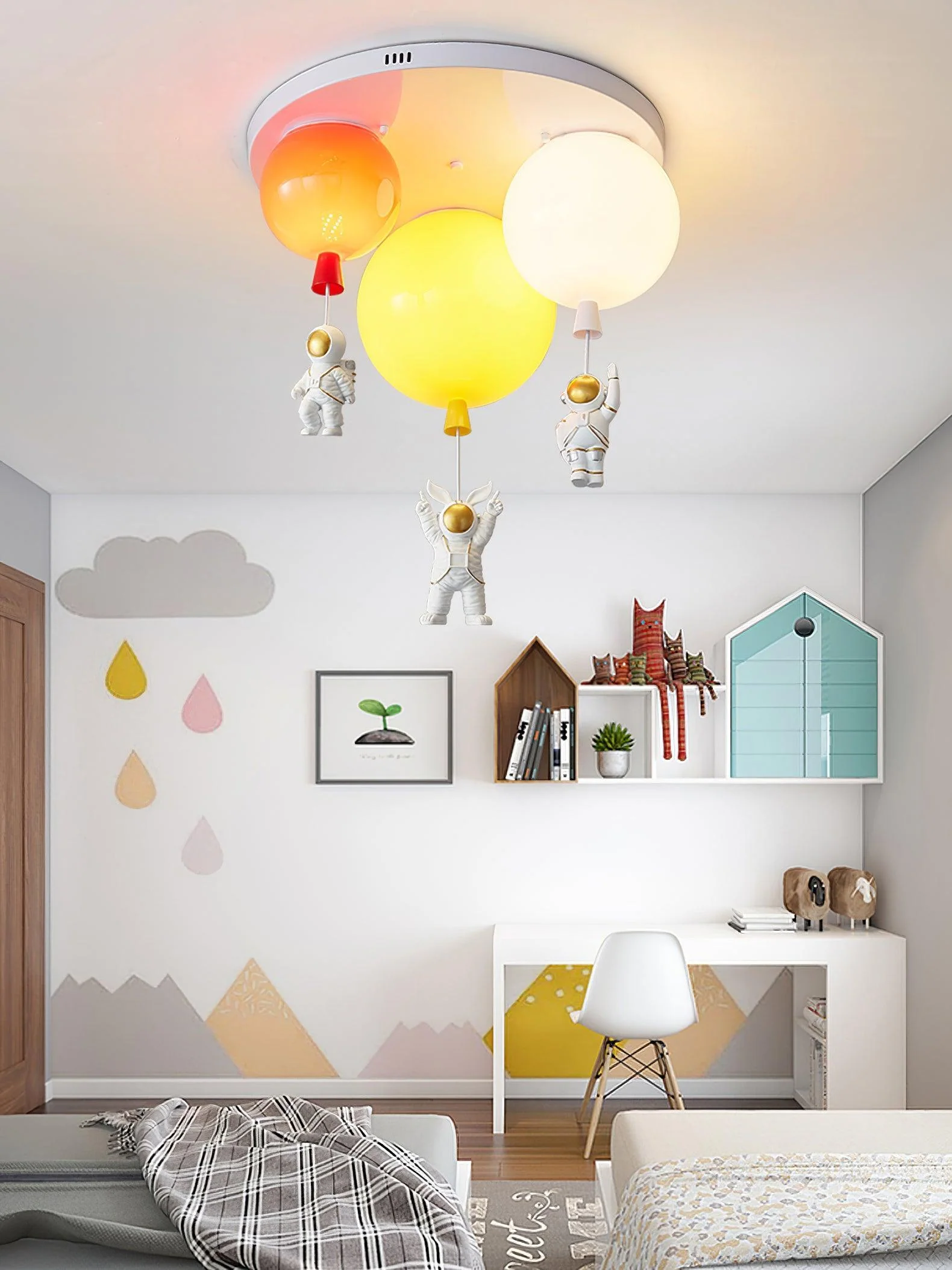 Lustra Ceiling Lamp Astronaut Glossy Balloon for Kid's Room - Image 7