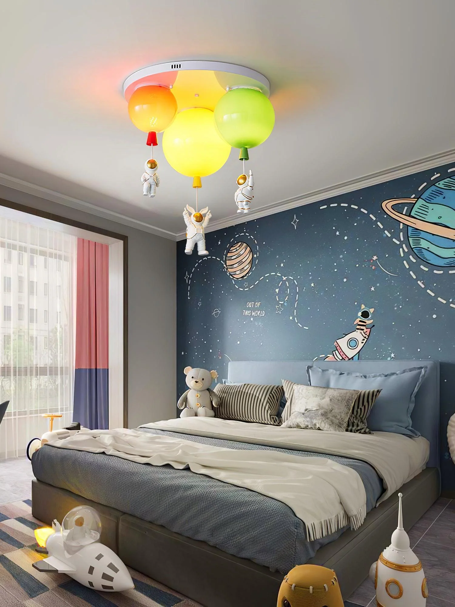 Lustra Ceiling Lamp Astronaut Glossy Balloon for Kid's Room - Image 8