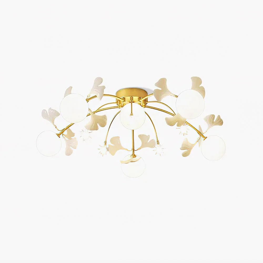 Lustra Ceiling Lamp Ginkgo Glass for Living Room
