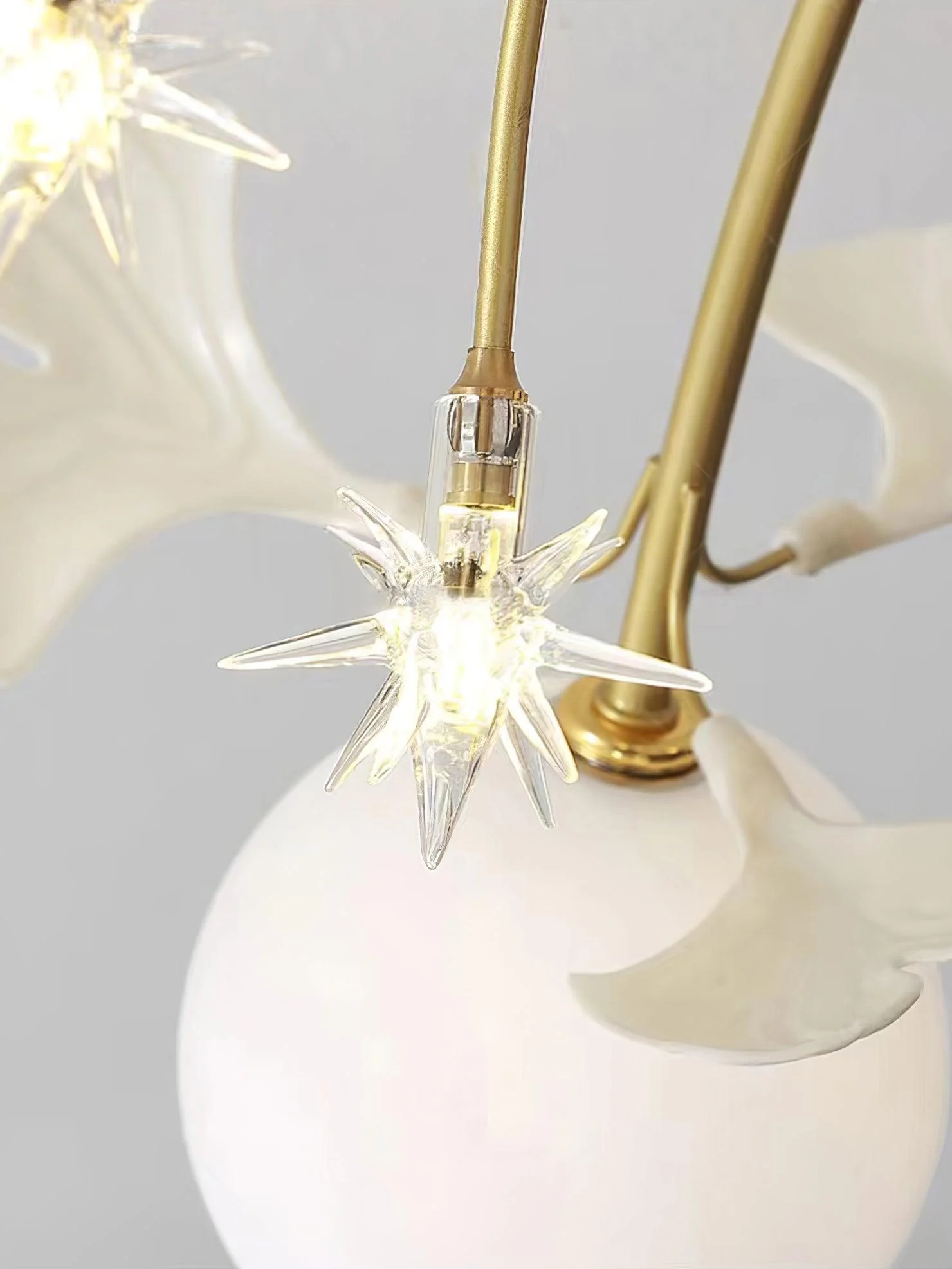 Lustra Ceiling Lamp Ginkgo Glass for Living Room - Image 12