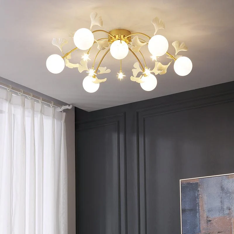 Lustra Ceiling Lamp Ginkgo Glass for Living Room - Image 15