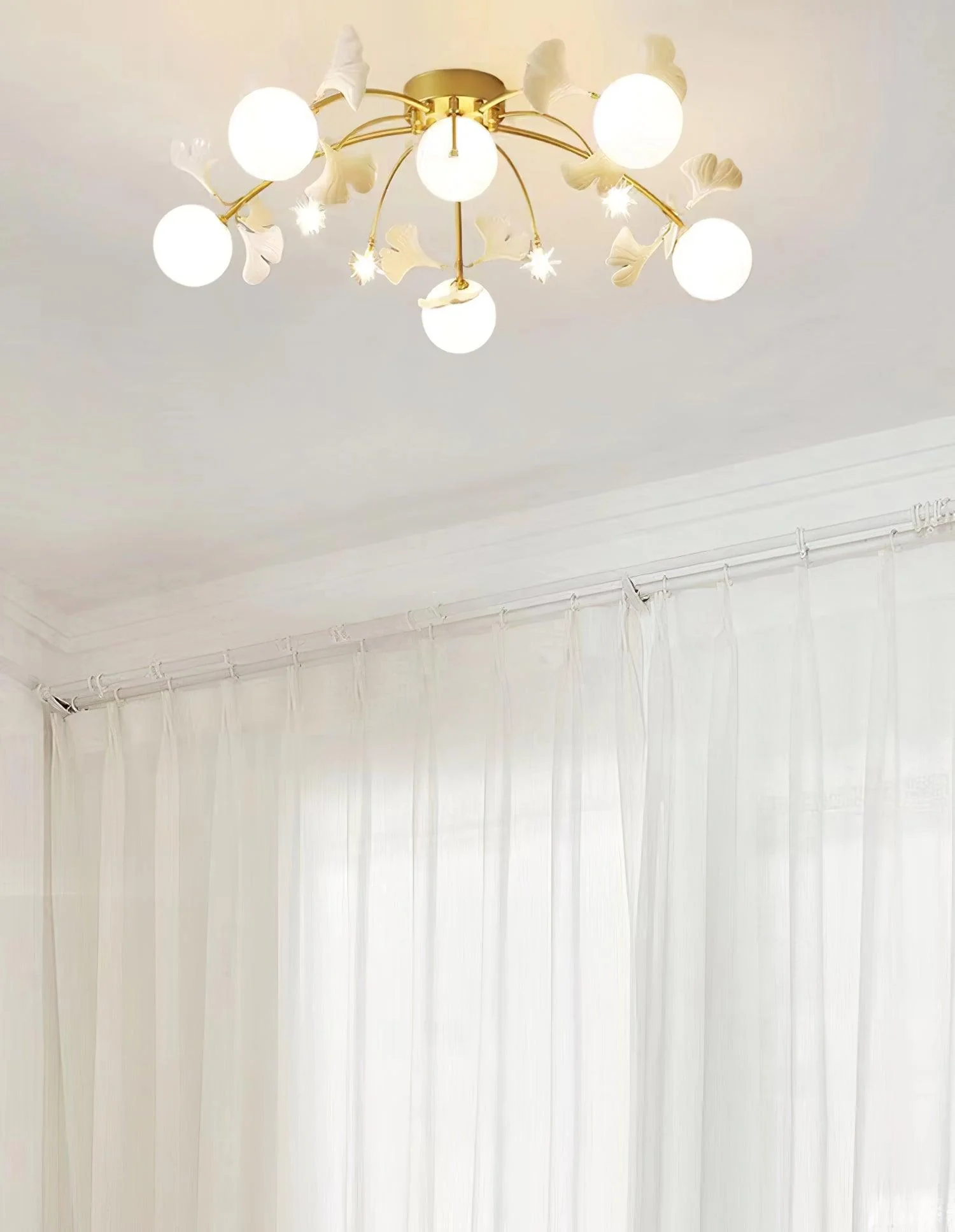 Lustra Ceiling Lamp Ginkgo Glass for Living Room - Image 9