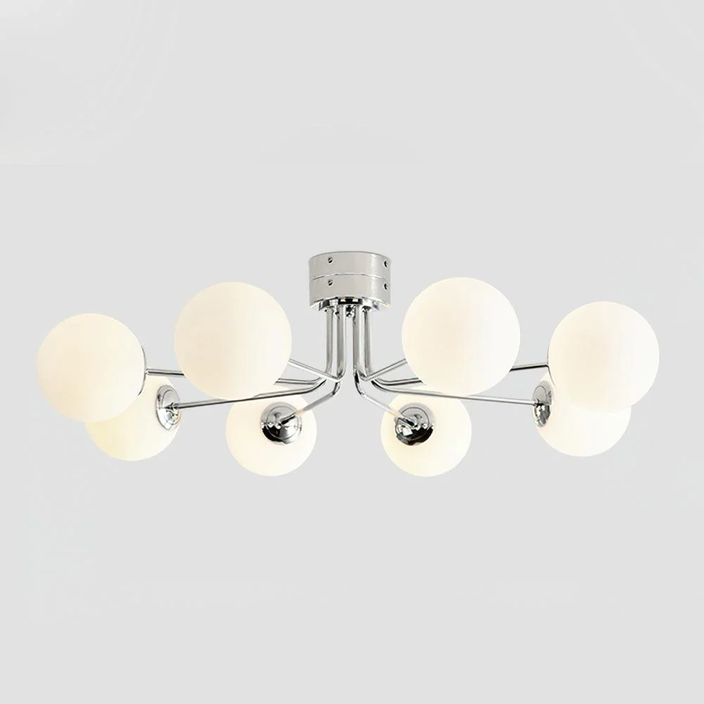 Lustra Ceiling Lamp Gold White Globe - Image 5