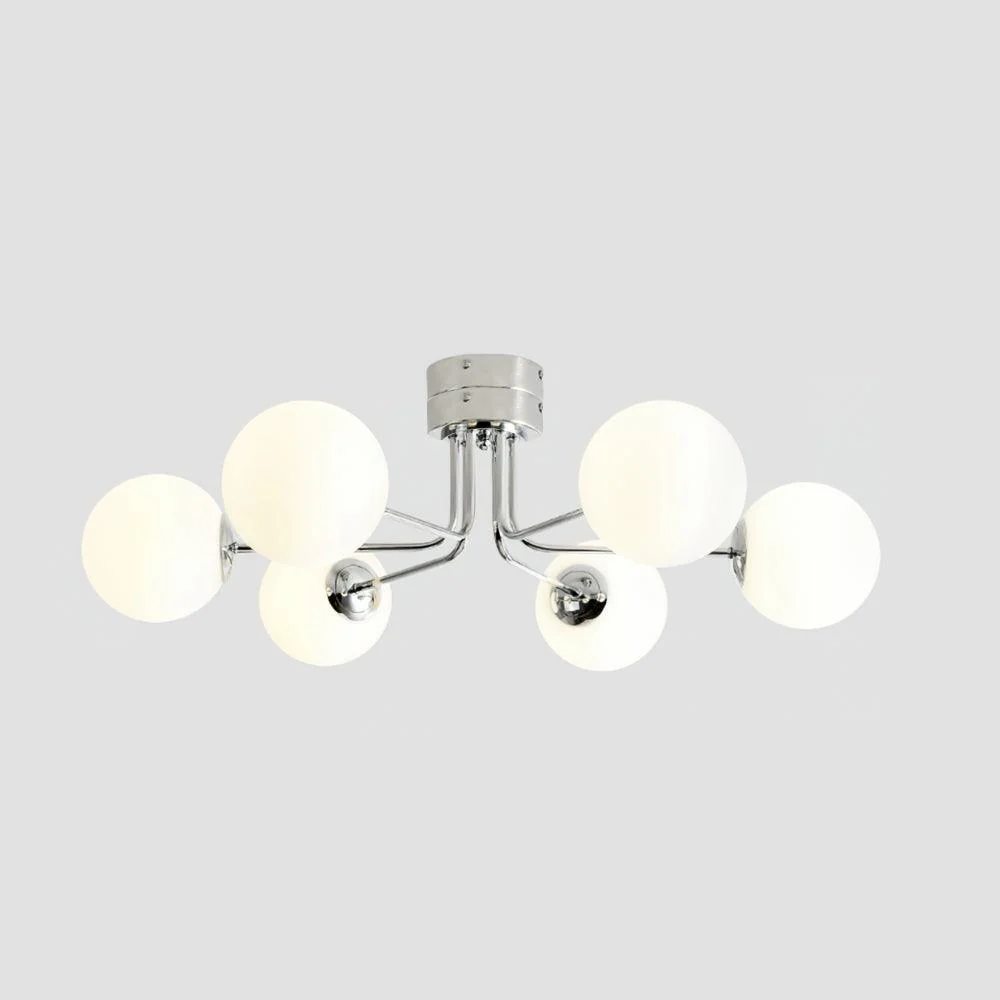 Lustra Ceiling Lamp Gold White Globe - Image 6