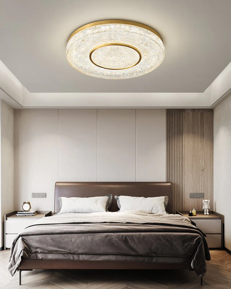 Lustra Ceiling Lamp Mysterious Circle Brass Resin - Image 8