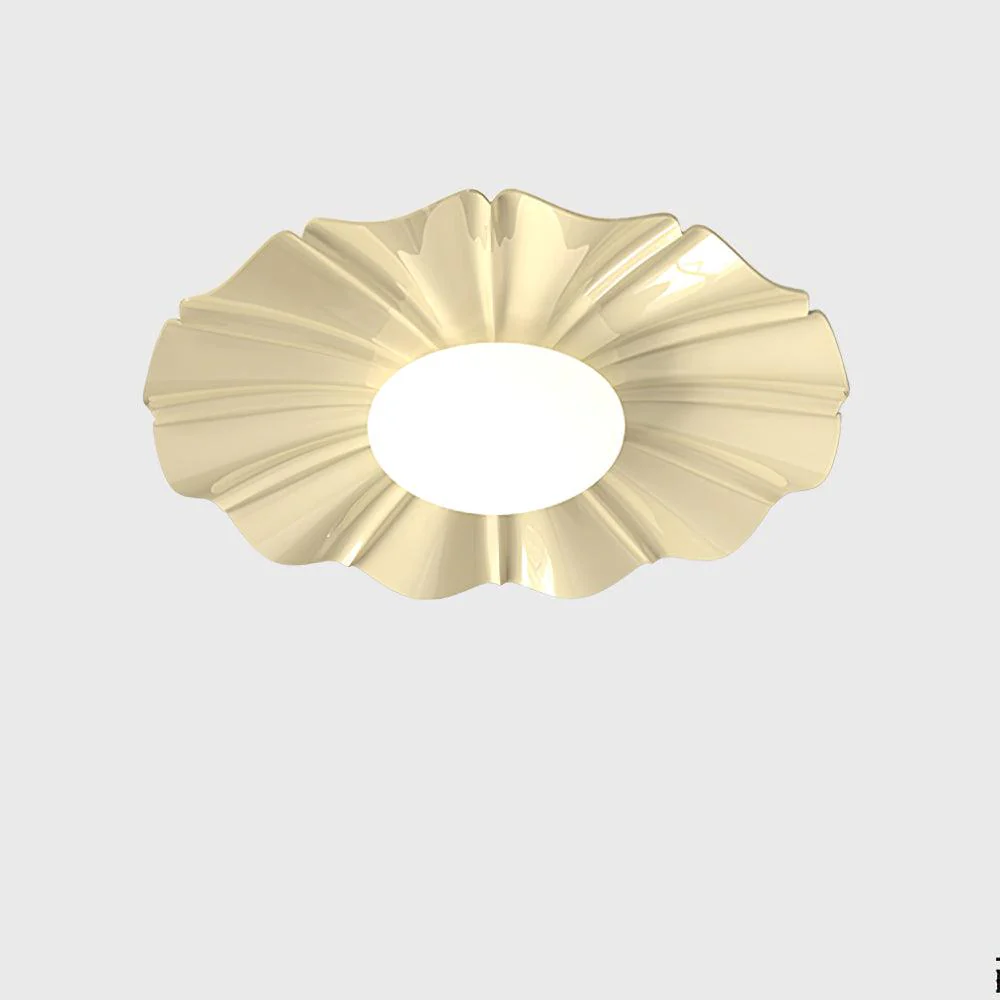 Lustra Ceiling Light Gold LED Scalloped for Bedroom - Image 18
