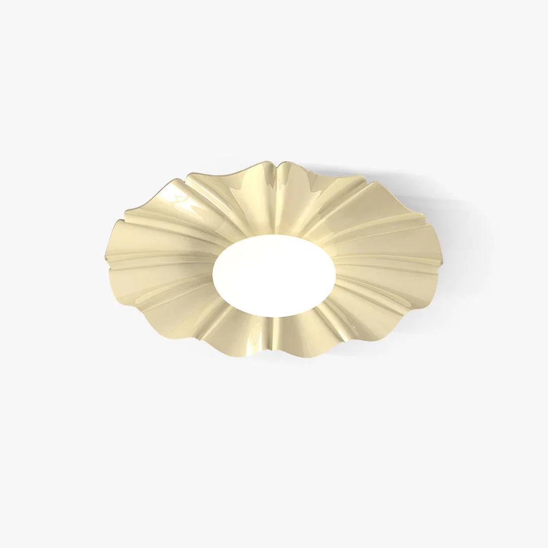 Lustra Ceiling Light Gold LED Scalloped for Bedroom - Image 23