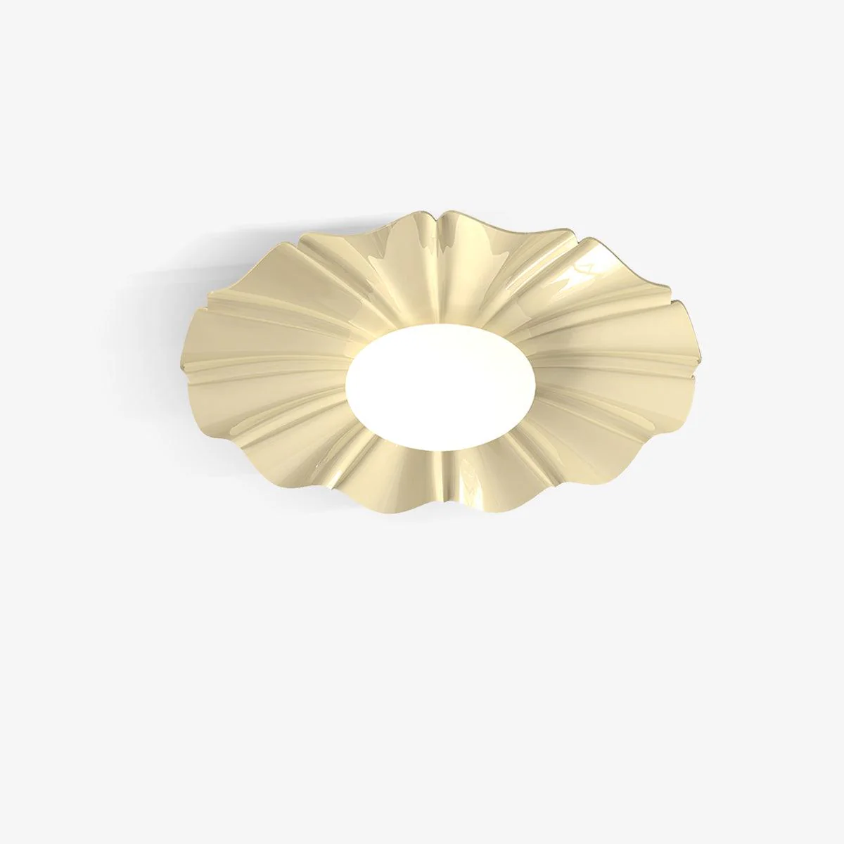 Lustra Ceiling Light Gold LED Scalloped for Bedroom - Image 6