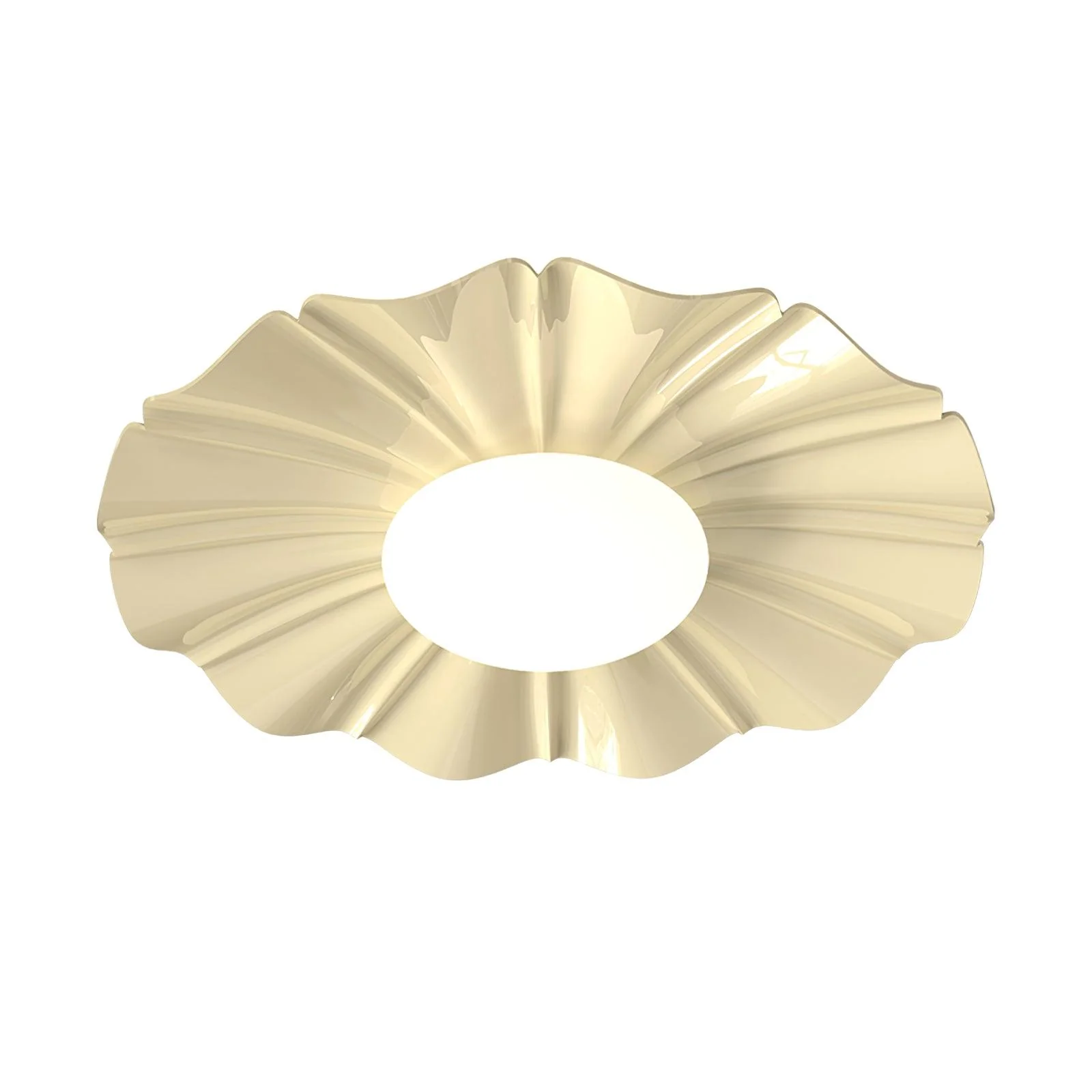 Lustra Ceiling Light Gold LED Scalloped for Bedroom - Image 7