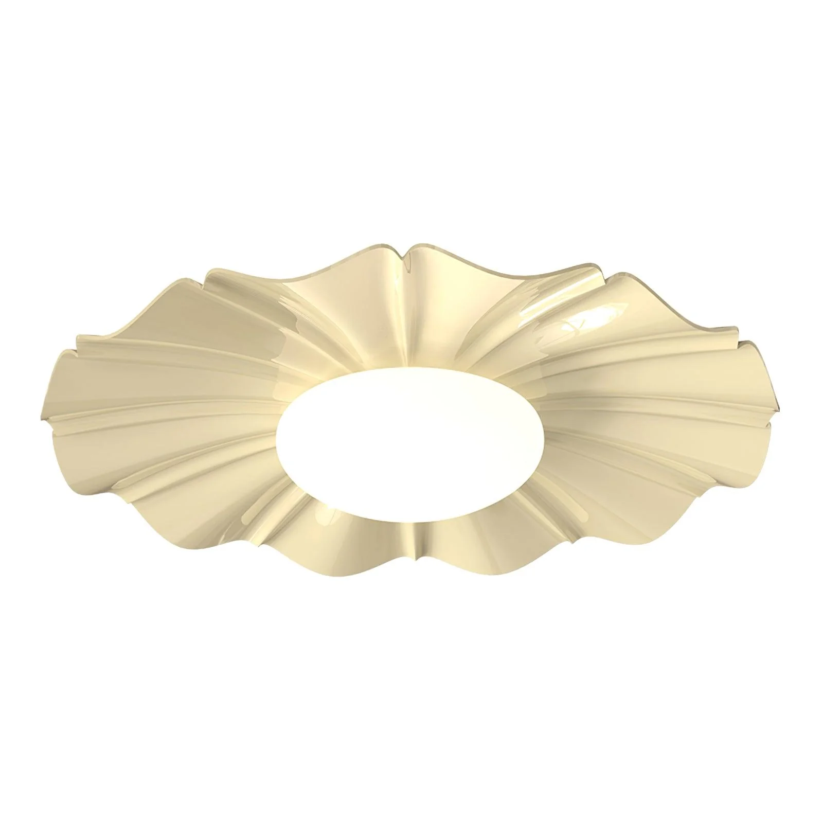 Lustra Ceiling Light Gold LED Scalloped for Bedroom - Image 8