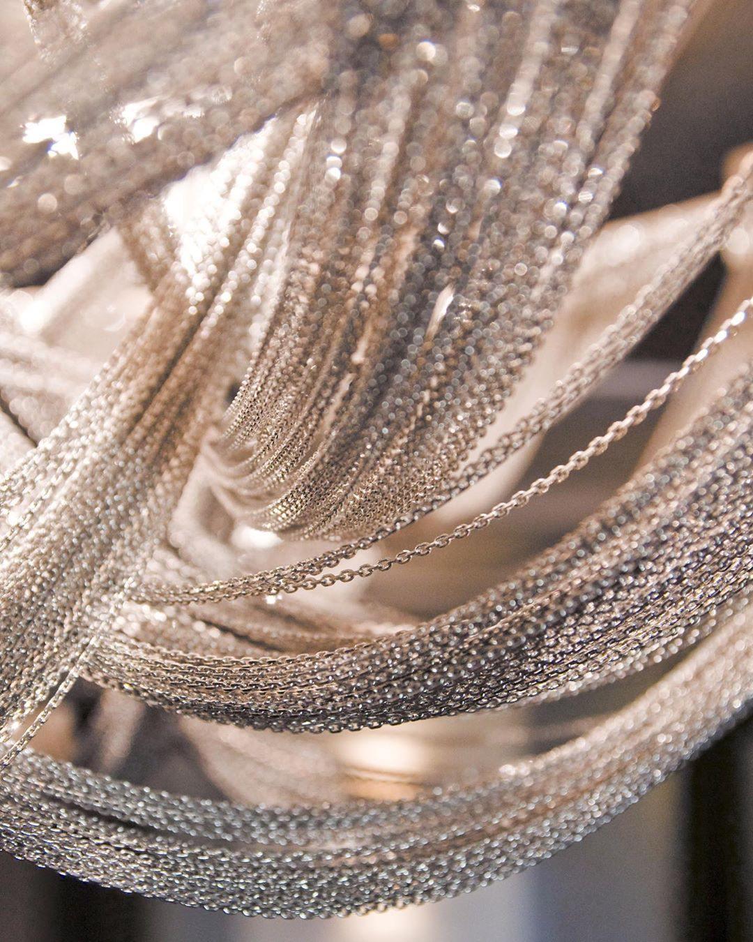 Lustra Ceiling Light Tassel Aluminum Chain Nickel Frame - Image 11