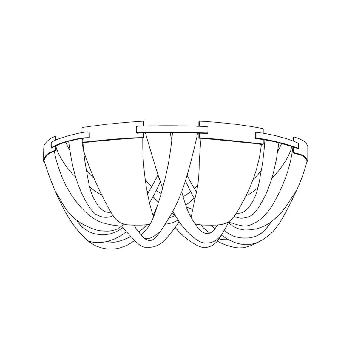 Lustra Ceiling Light Tassel Aluminum Chain Nickel Frame - Image 17