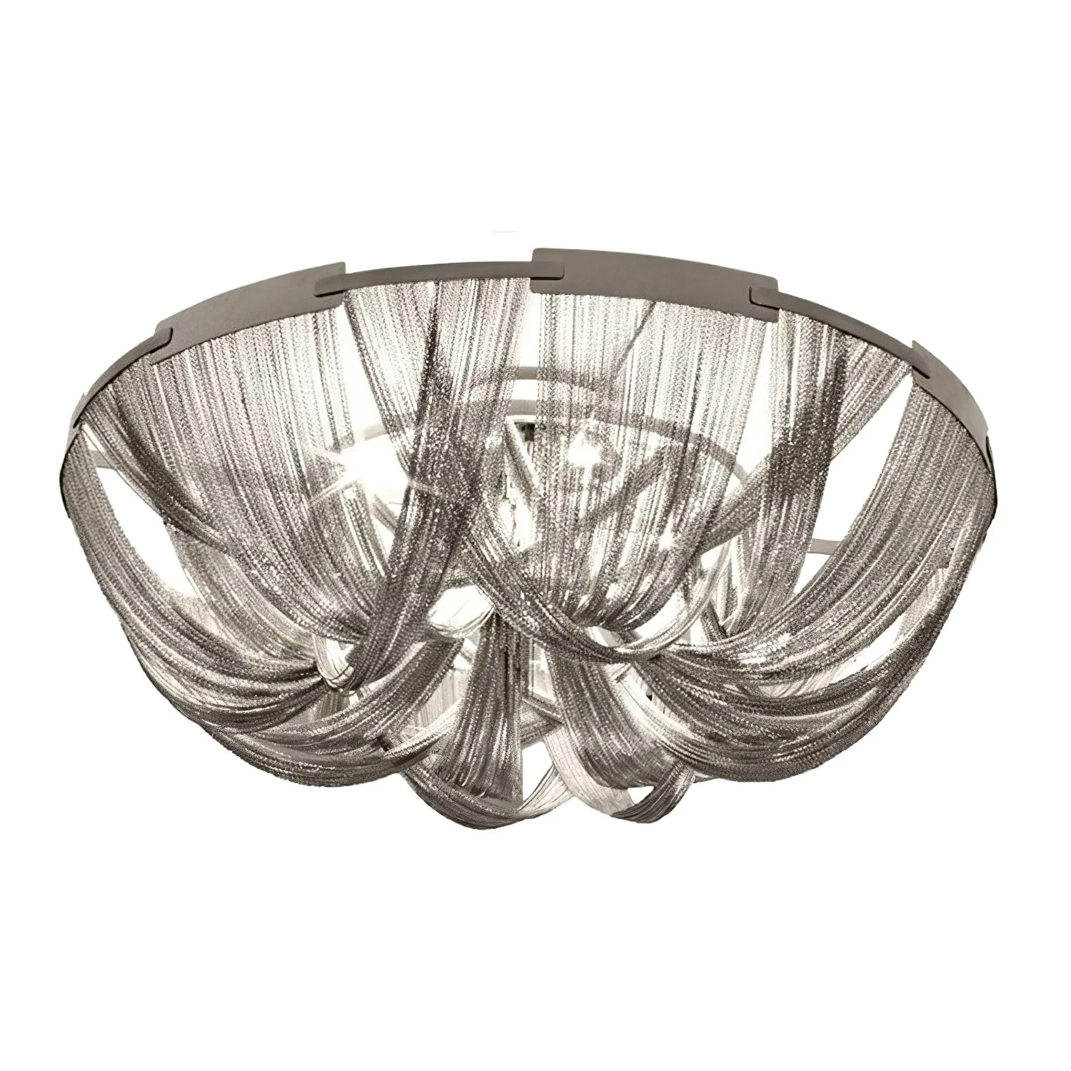 Lustra Ceiling Light Tassel Aluminum Chain Nickel Frame - Image 21