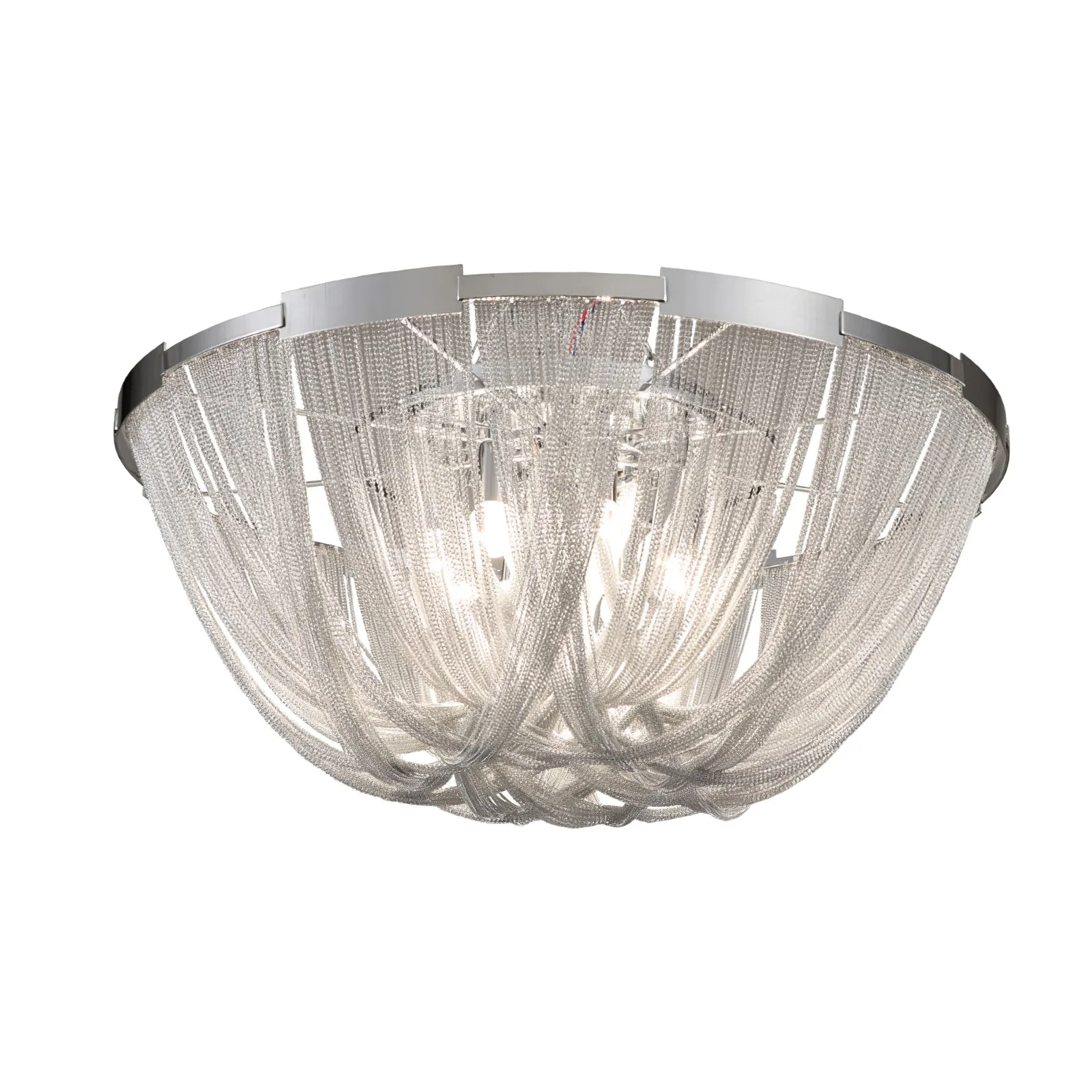 Lustra Ceiling Light Tassel Aluminum Chain Nickel Frame - Image 27