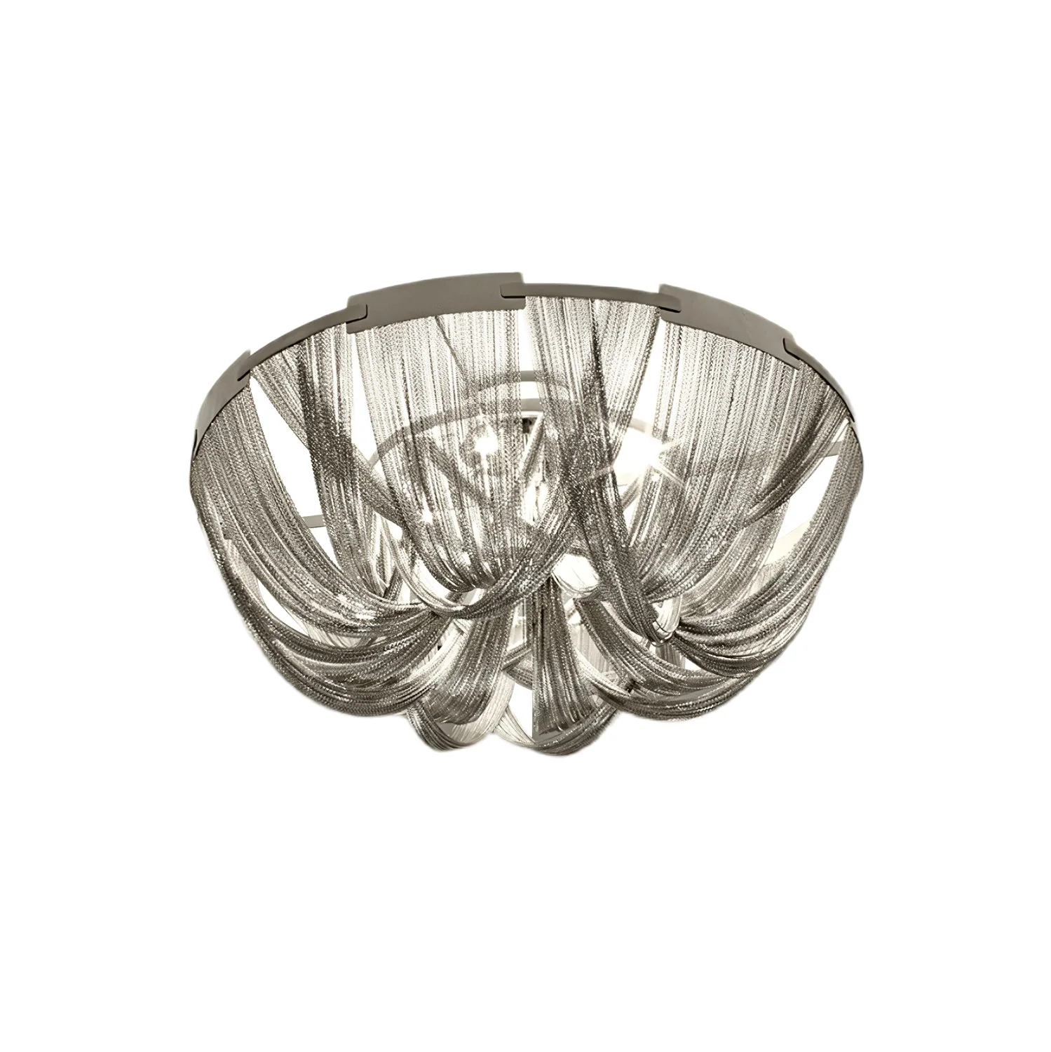 Lustra Ceiling Light Tassel Aluminum Chain Nickel Frame - Image 33