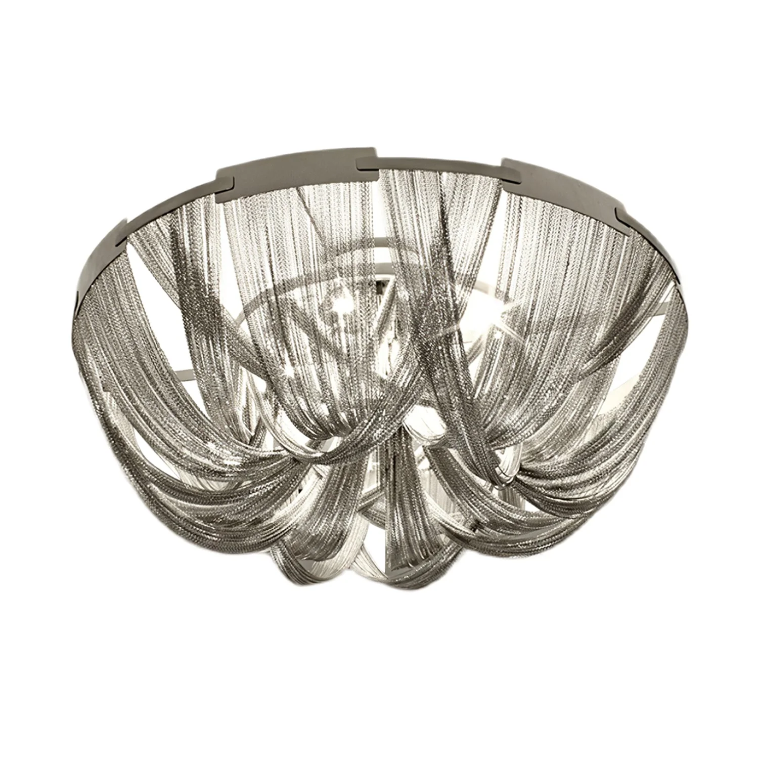 Lustra Ceiling Light Tassel Aluminum Chain Nickel Frame - Image 41