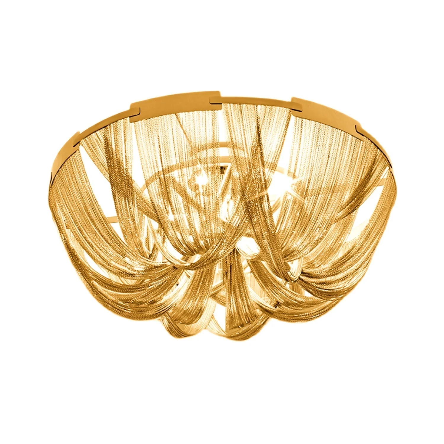 Lustra Ceiling Light Tassel Aluminum Chain Nickel Frame - Image 57
