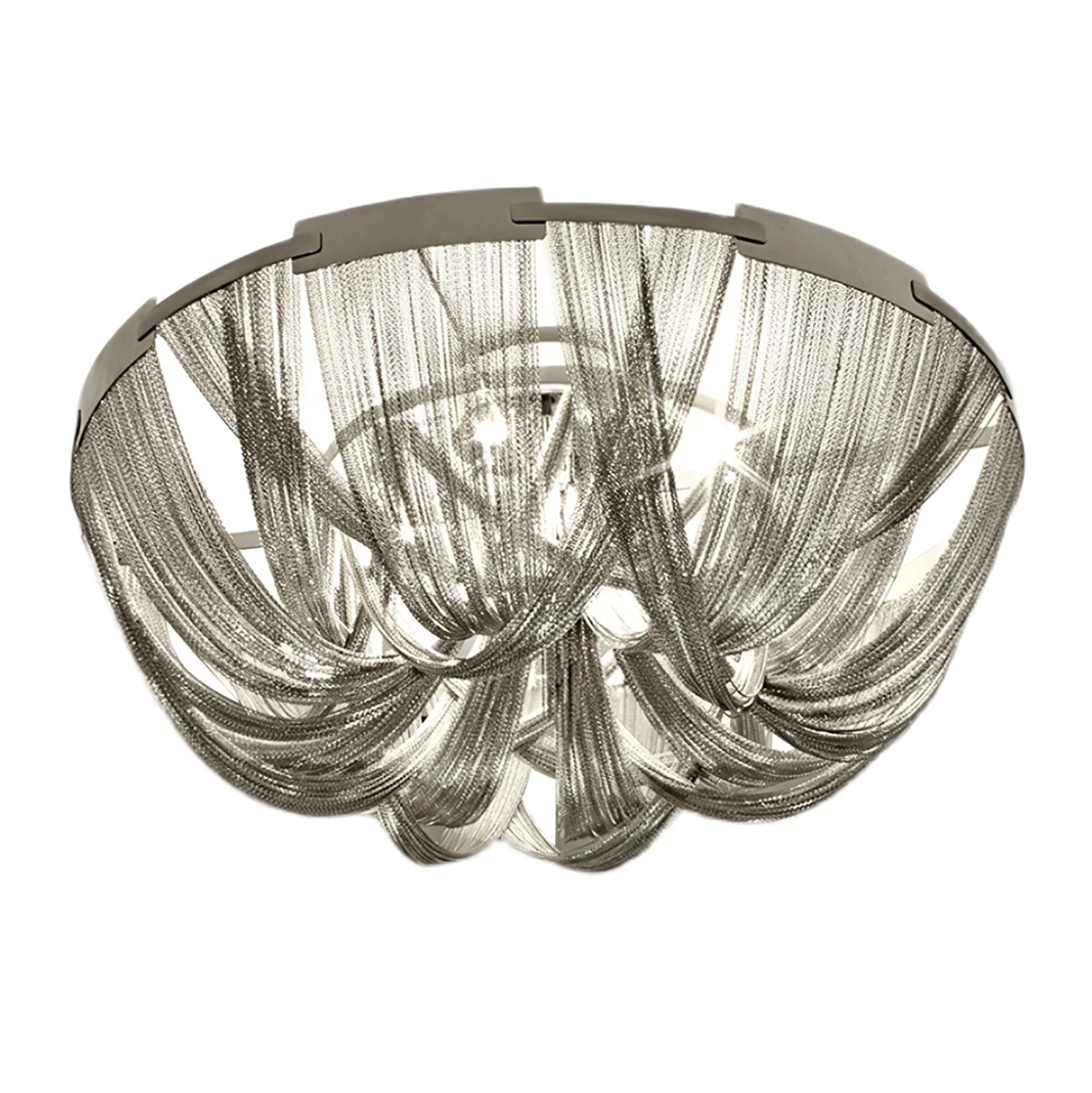 Lustra Ceiling Light Tassel Aluminum Chain Nickel Frame - Image 60