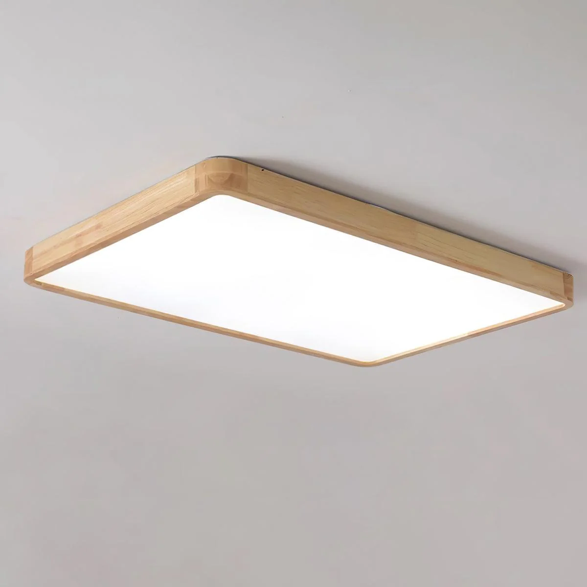 Lustra Ceiling Light Wooden Geometric LED - Image 18