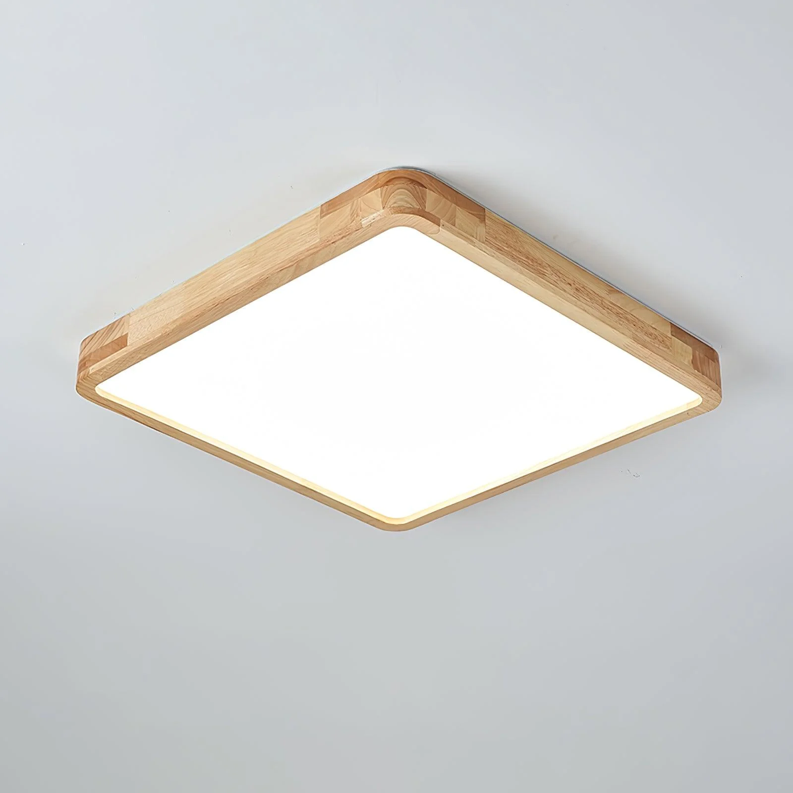 Lustra Ceiling Light Wooden Geometric LED - Image 2