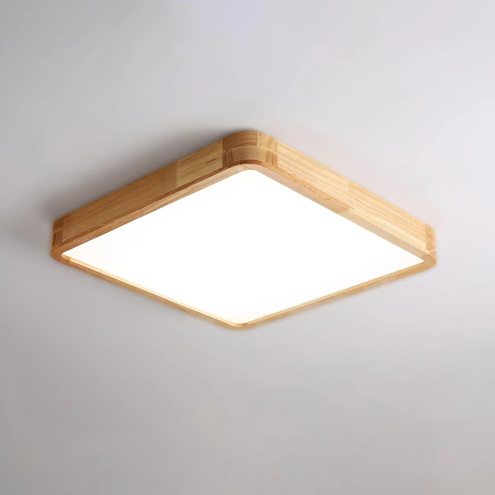 Lustra Ceiling Light Wooden Geometric LED - Image 35