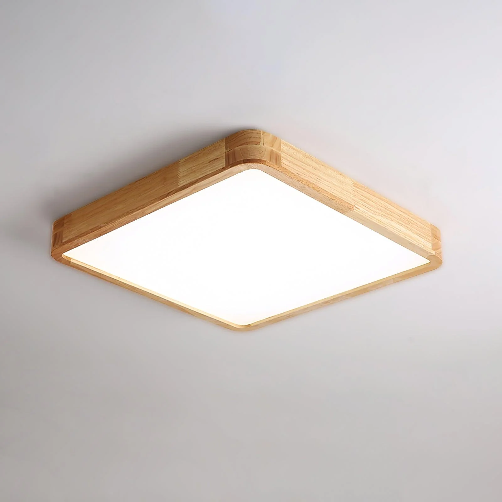 Lustra Ceiling Light Wooden Geometric LED - Image 36