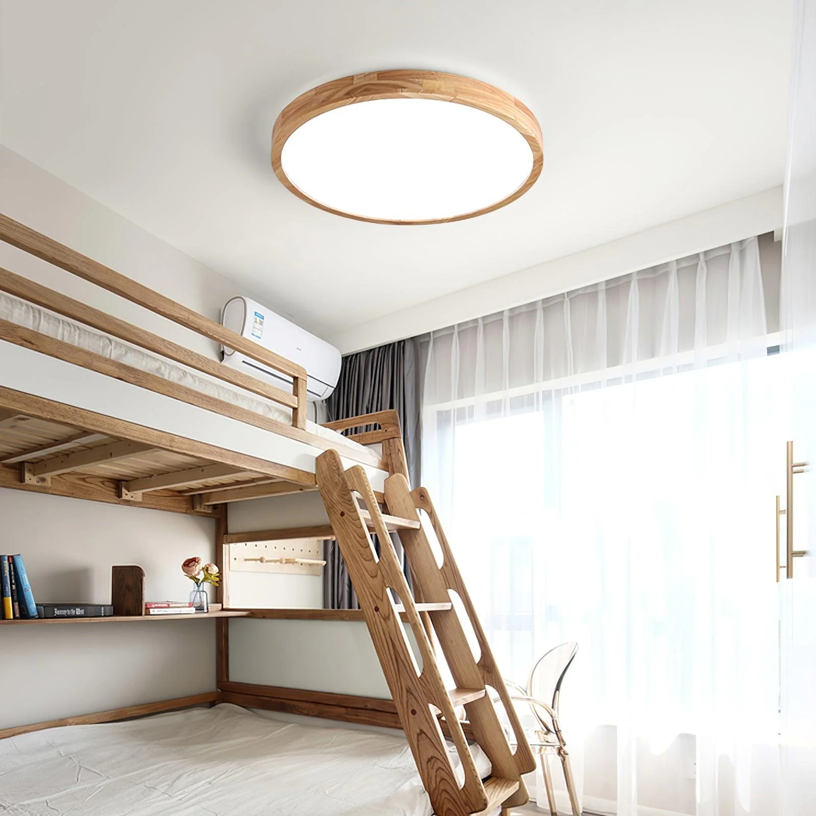 Lustra Ceiling Light Wooden Geometric LED - Image 52