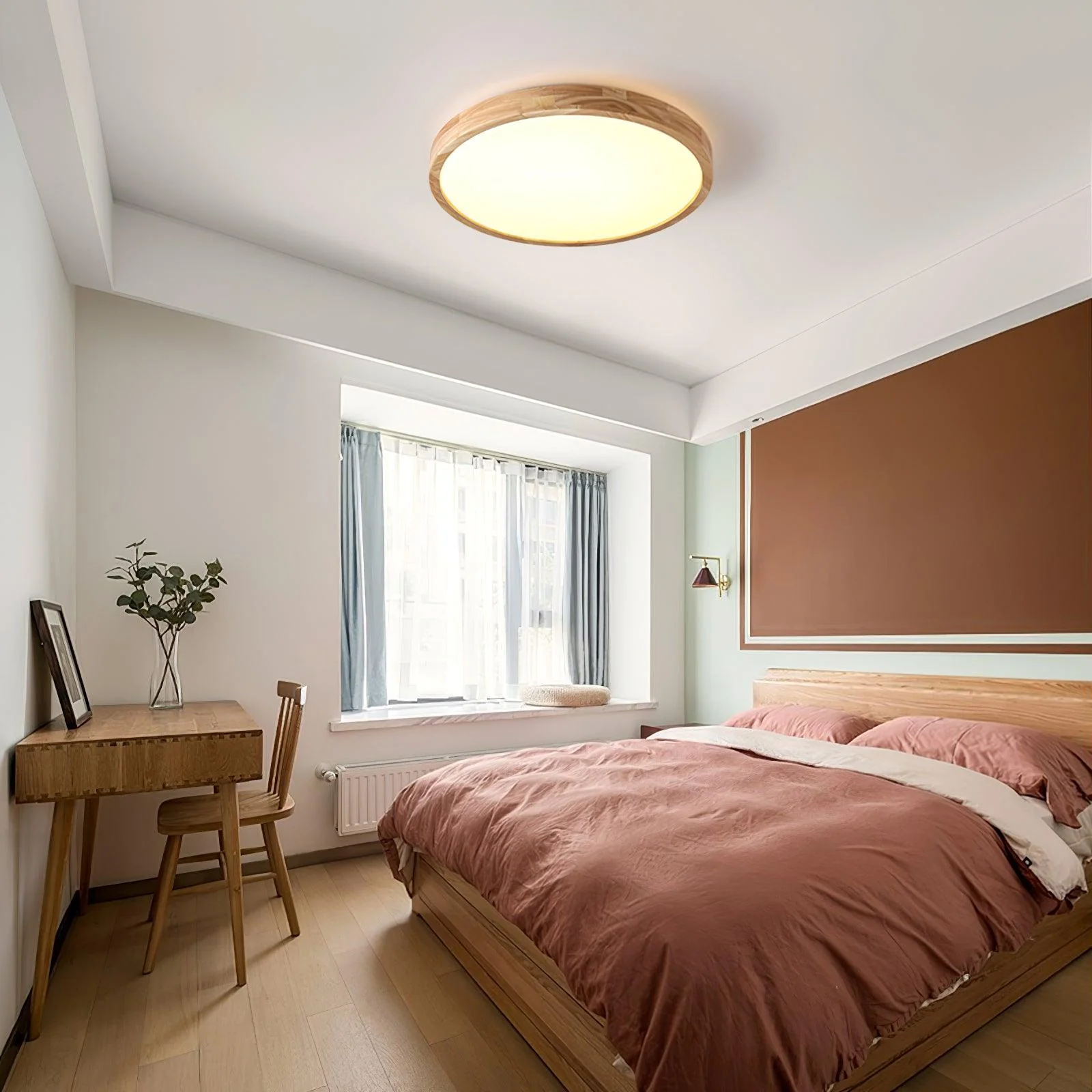 Lustra Ceiling Light Wooden Geometric LED - Image 60