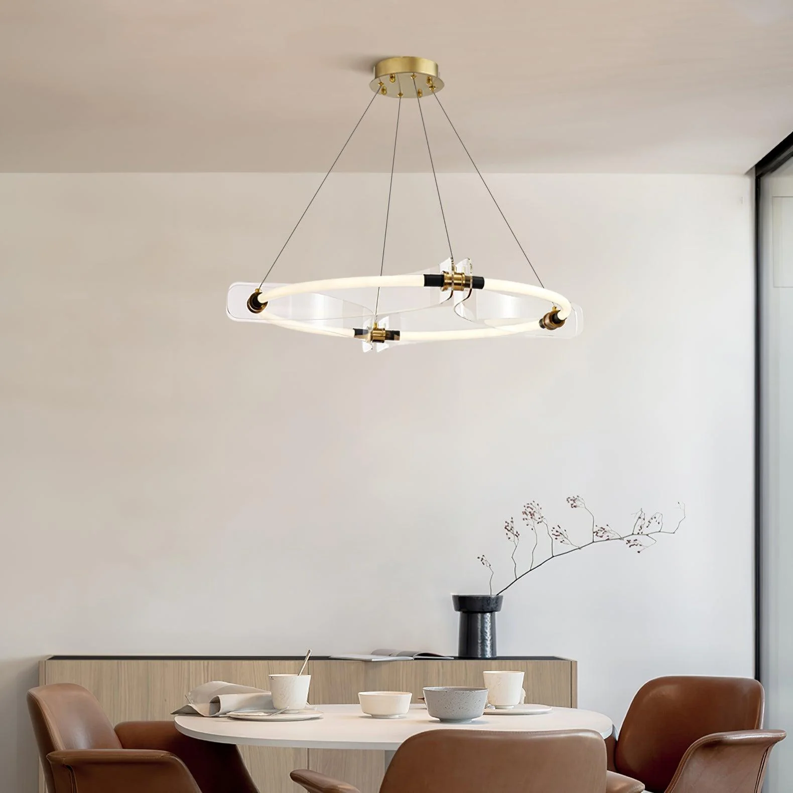 Lustra Chandelier Gold Dining - Image 12