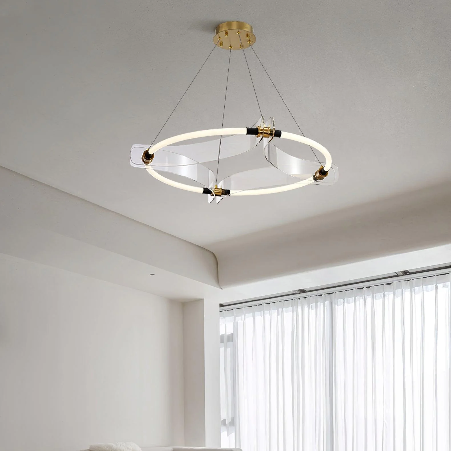 Lustra Chandelier Gold Dining - Image 14