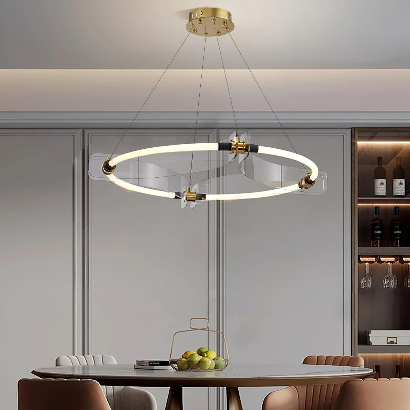 Lustra Chandelier Gold Dining - Image 4