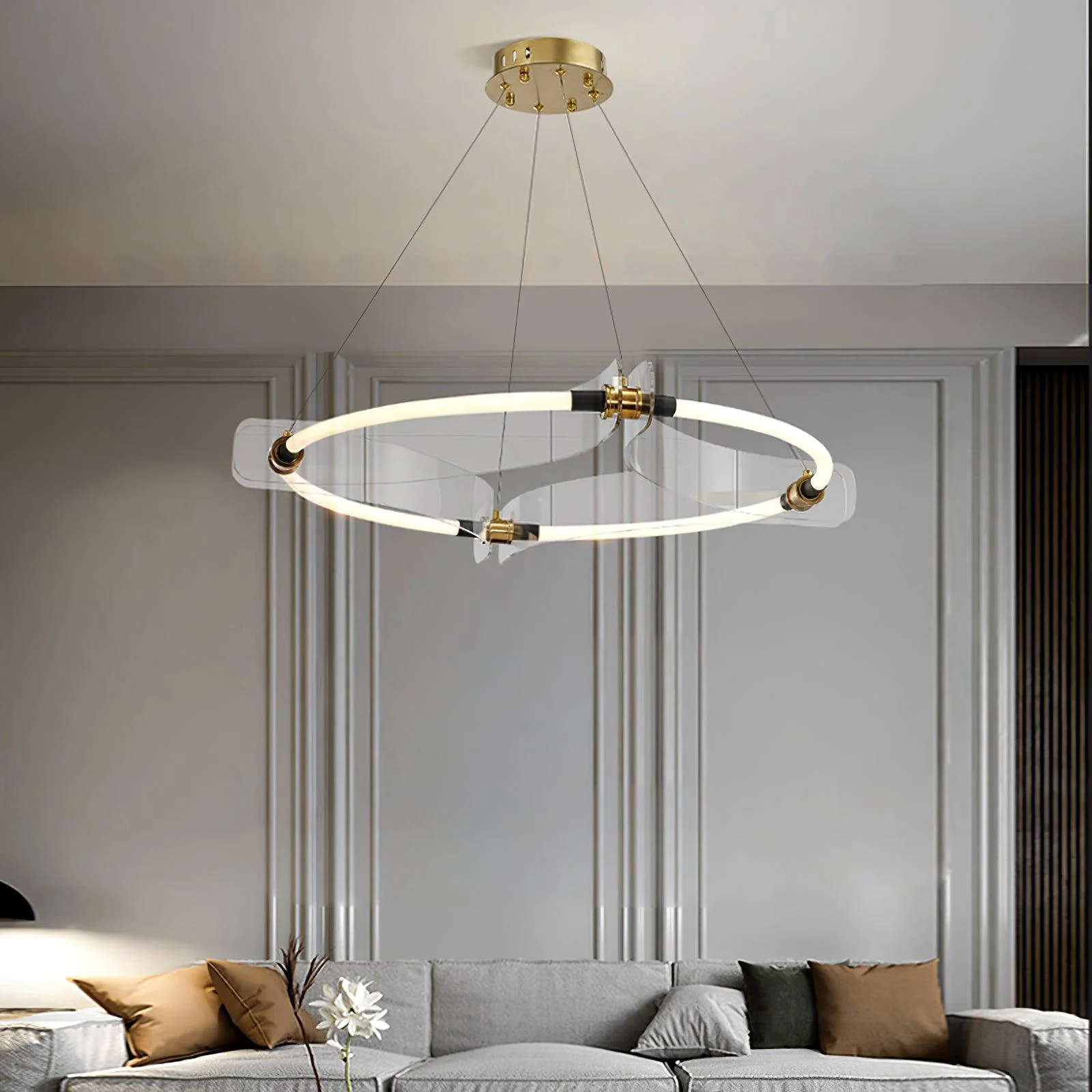 Lustra Chandelier Gold Dining - Image 5