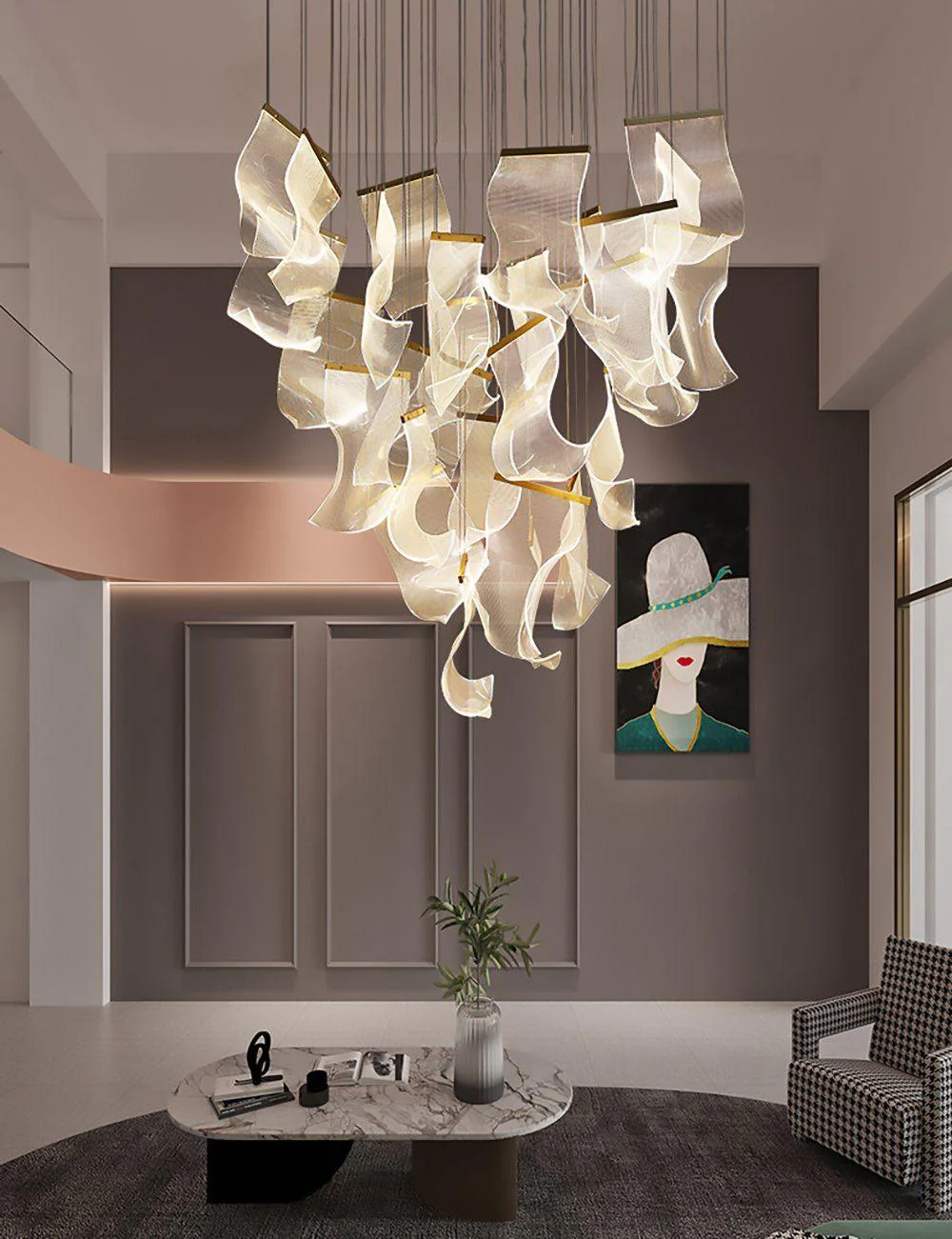 Lustra Chandelier LED Abstract Floating - Image 14