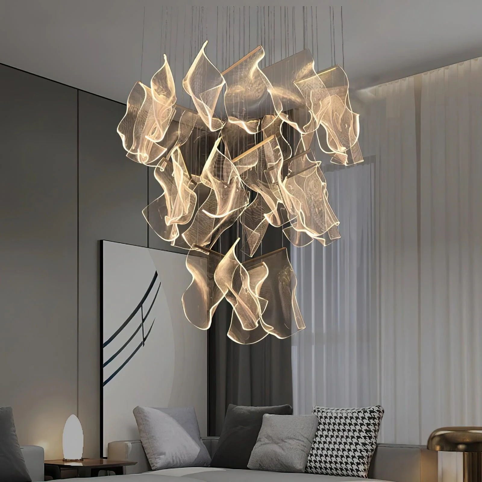 Lustra Chandelier LED Abstract Floating - Image 4