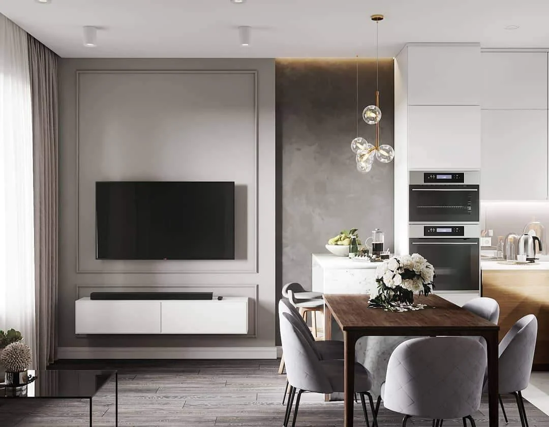 Lustra Chandelier Glass with Black Steel Linear - Image 13