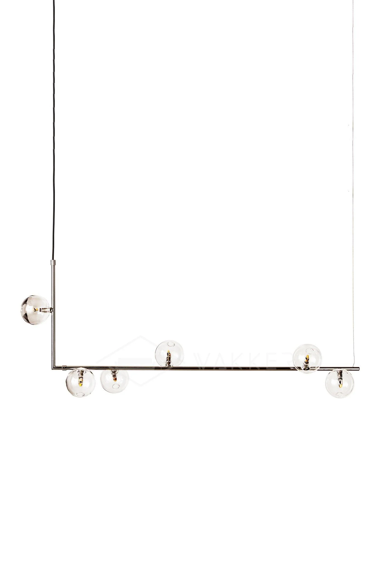 Lustra Chandelier Glass with Black Steel Linear - Image 43