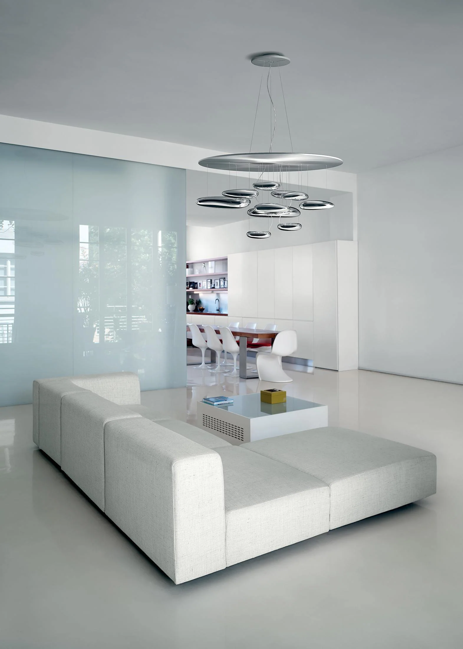 Lustra Chandelier Aluminum Sculptural - Image 9