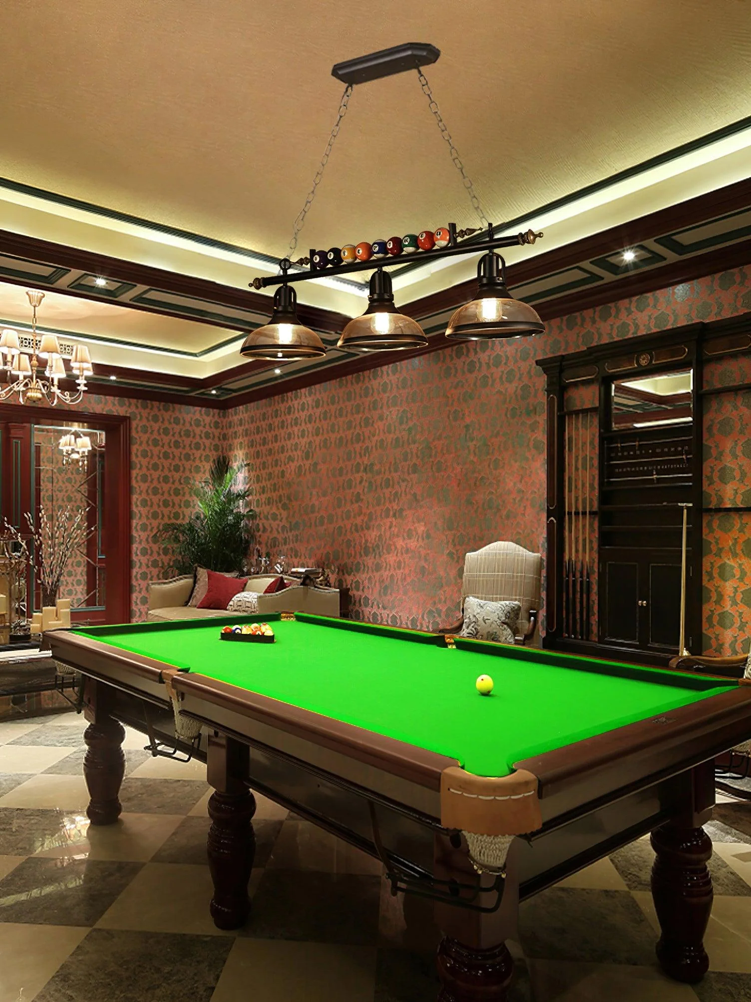 Lustra Chandelier Billiard Ball Black Glass Modern - Image 17