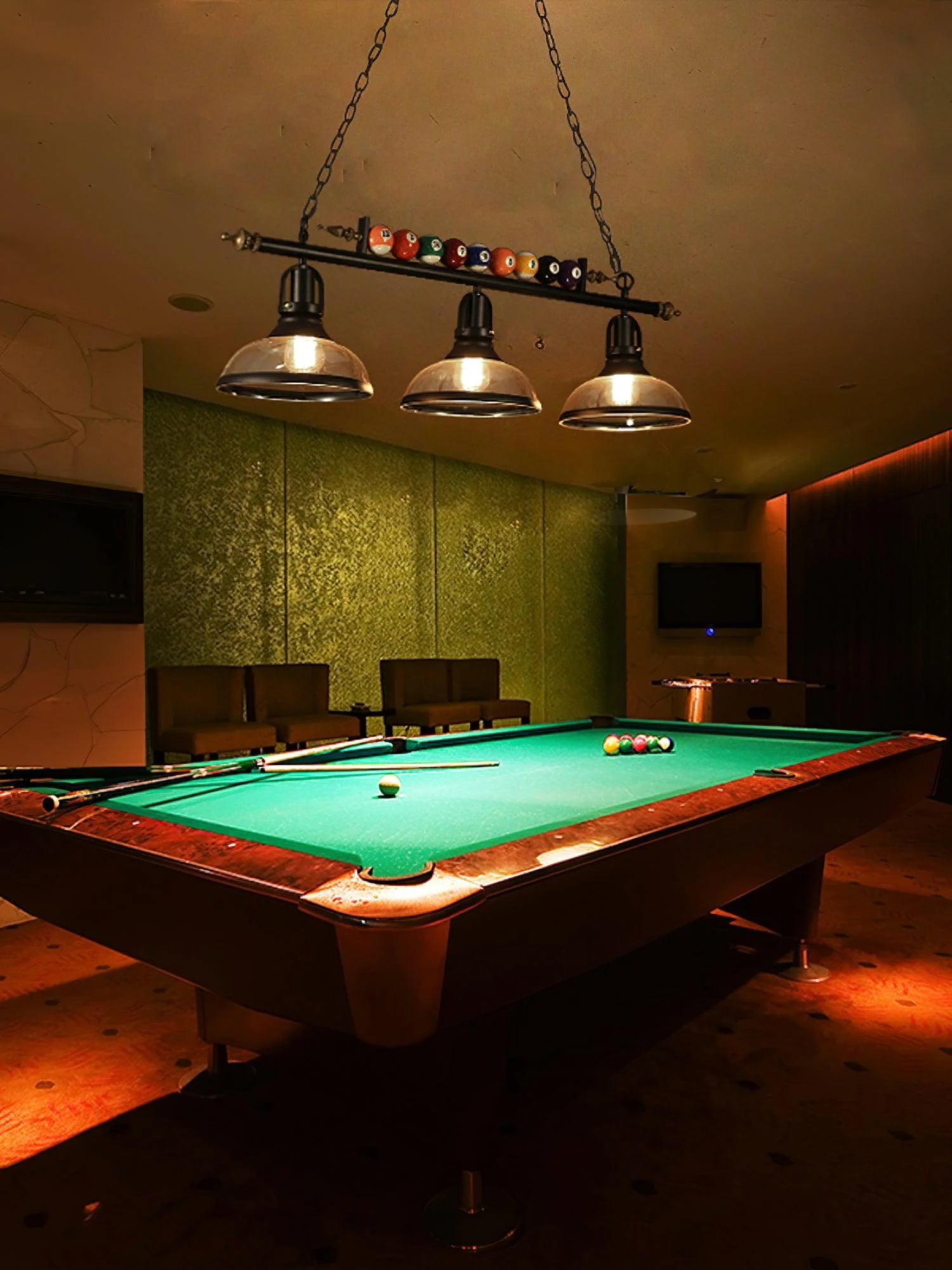 Lustra Chandelier Billiard Ball Black Glass Modern - Image 18