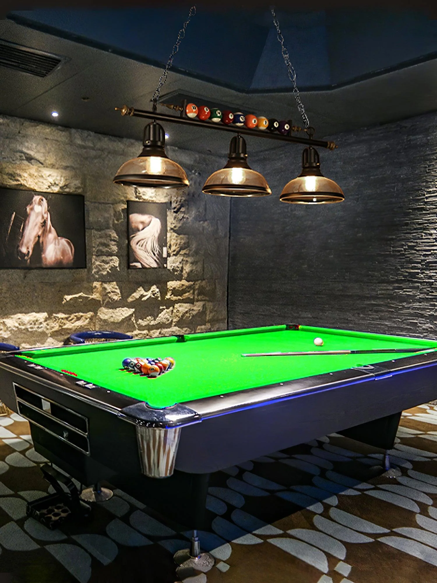 Lustra Chandelier Billiard Ball Black Glass Modern - Image 20
