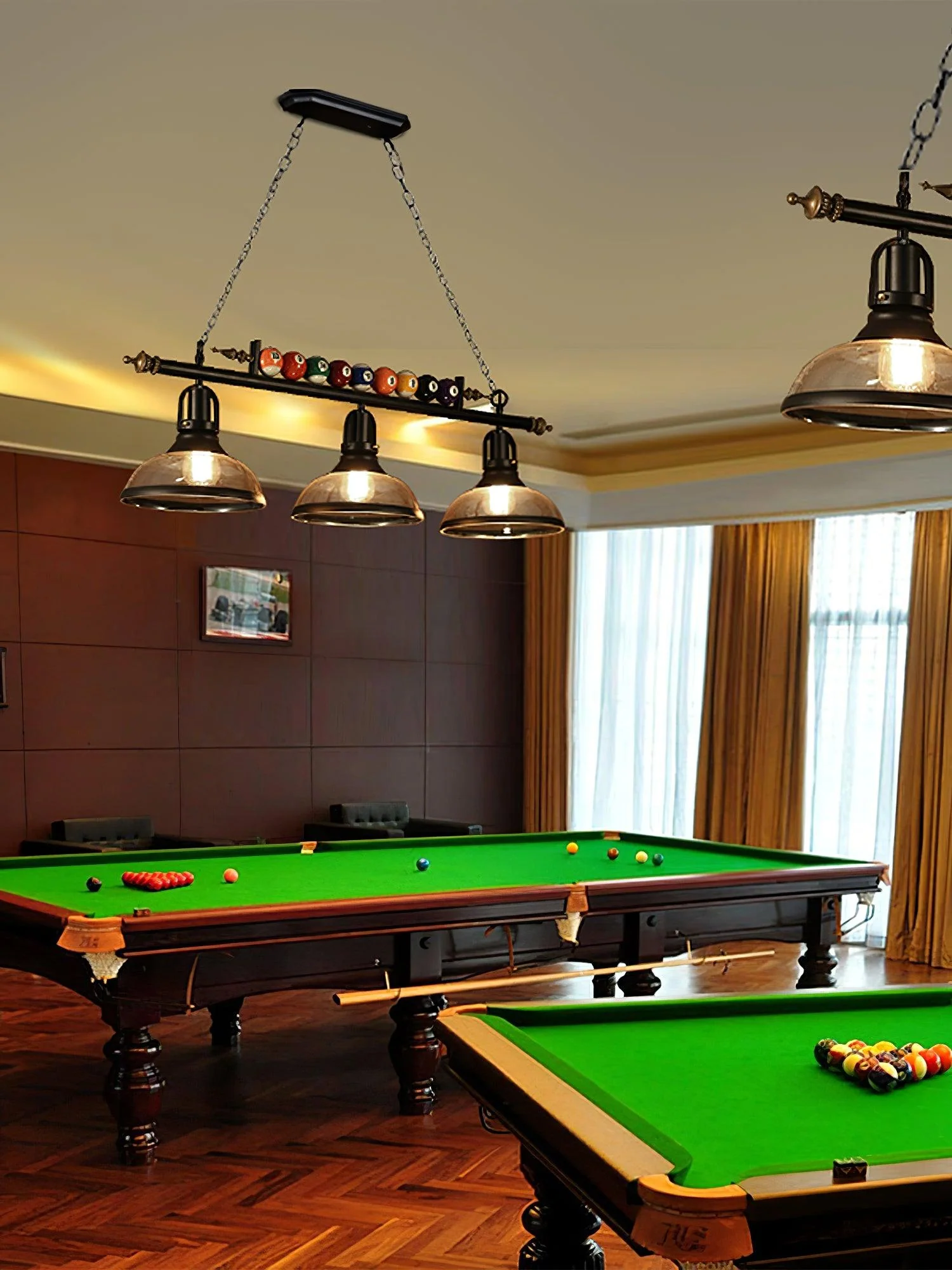 Lustra Chandelier Billiard Ball Black Glass Modern - Image 21