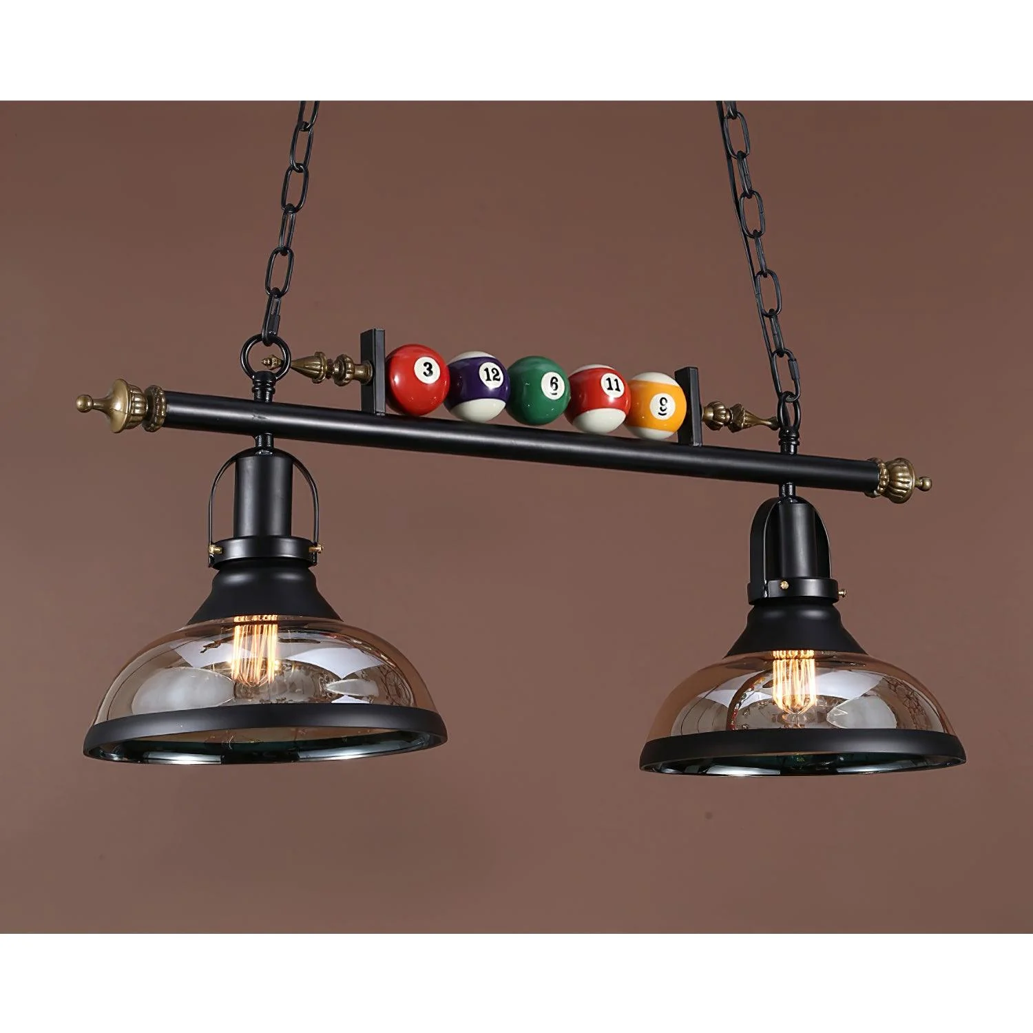 Lustra Chandelier Billiard Ball Black Glass Modern - Image 22