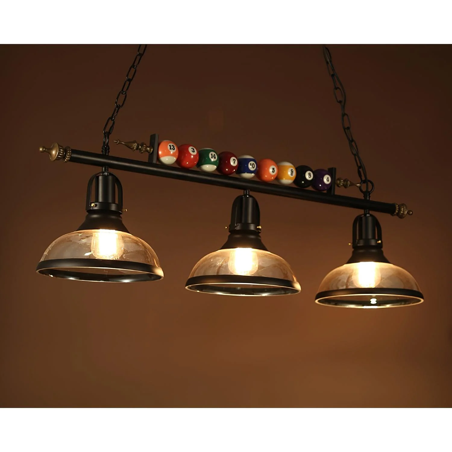 Lustra Chandelier Billiard Ball Black Glass Modern - Image 23
