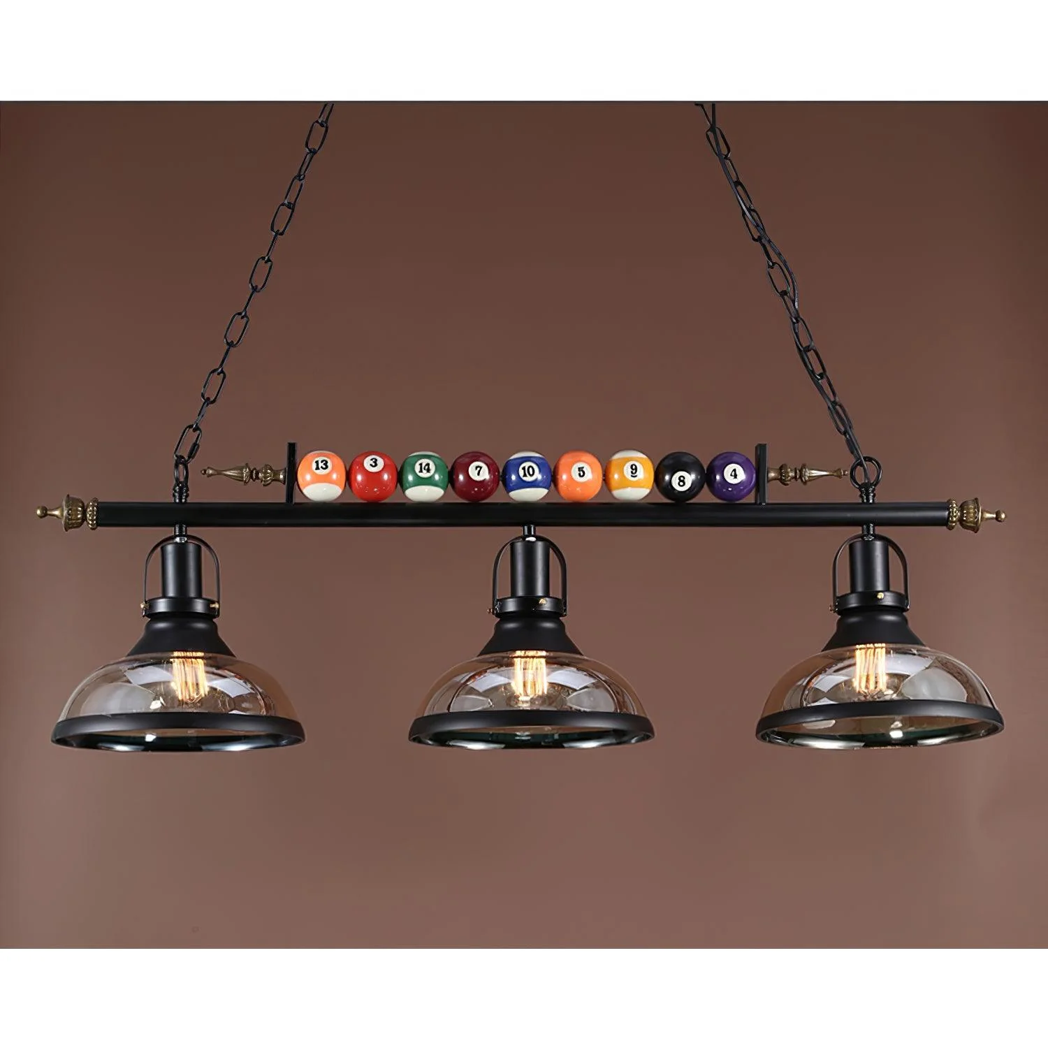 Lustra Chandelier Billiard Ball Black Glass Modern - Image 24